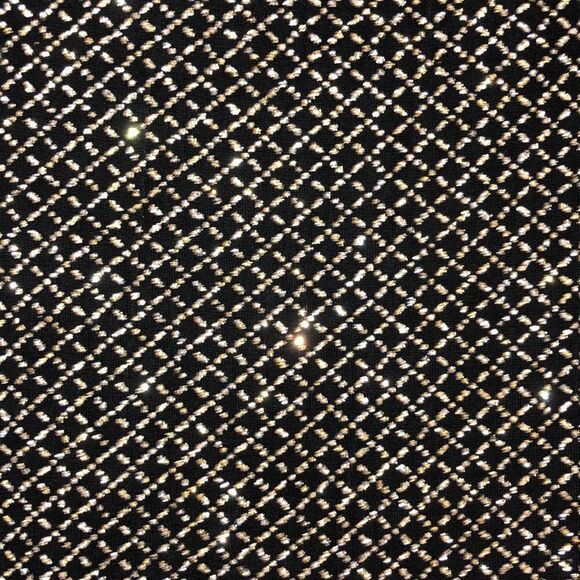 MSK S Evening Metallic Gold Silver on Black Sleeveless Tank Top - Picture 8 of 8